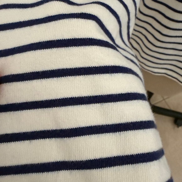 J. Crew Navy & White Striped Bow-Back Top - Picture 4 of 7